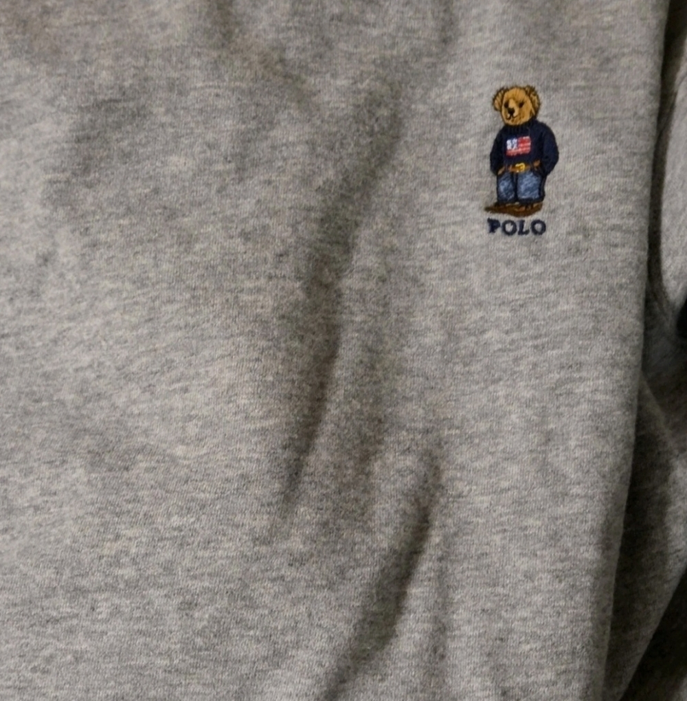 Polo Ralph Lauren Vintage Polo Embroidered Bear Hoodie/Sweater  2013 Men Sz XXL - Picture 3 of 6